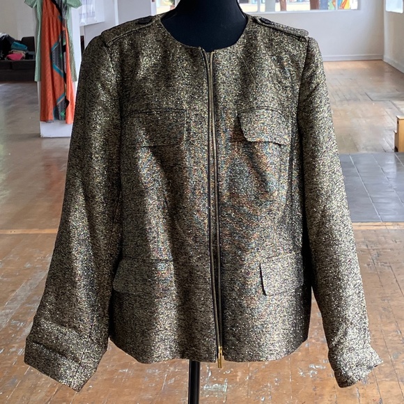 MICHAEL Michael Kors Jackets & Blazers - Michael Kors silk and metallic thread blend jacket